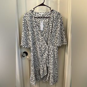 NWT Topshop Printed Wrap Dress | Size 14